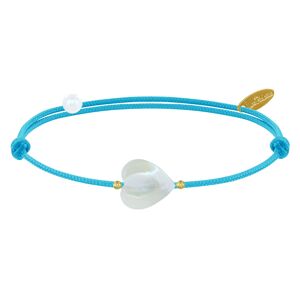 LES POULETTES BIJOUX Bracelet Lien Petit Coeur de Nacre - Colors - Turquoise