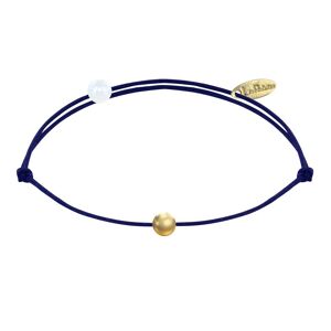 LES POULETTES BIJOUX Bracelet Lien Petite Perle Plaqué Or - Classics - Bleu Navy
