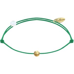 LES POULETTES BIJOUX Bracelet Lien Petite Perle Plaqué Or - Classics - Vert