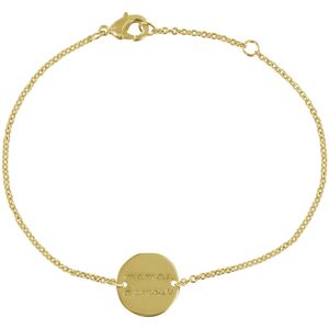 LES POULETTES BIJOUX Bracelet Plaque Or Medaille Ronde Maman d'Amour