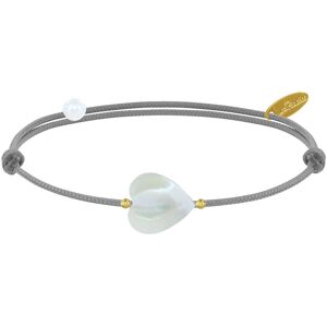 LES POULETTES BIJOUX Bracelet Petit Coeur de Nacre - Classics - Gris clair