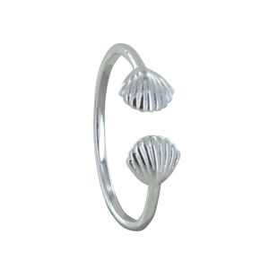 LES POULETTES BIJOUX Bague Argent Double Coquille St Jacques