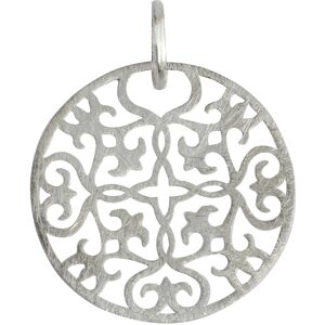 LES POULETTES BIJOUX Pendentif Argent Brosse Arabesque Coeur Ajoure