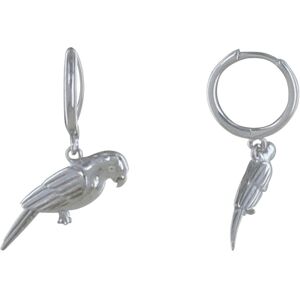 LES POULETTES BIJOUX Boucles d'Oreilles Argent Rhodie Petites Creoles et Perroquet