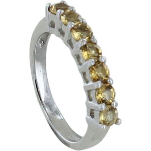 LES POULETTES BIJOUX Bague Argent Rhodié Alliance Citrine