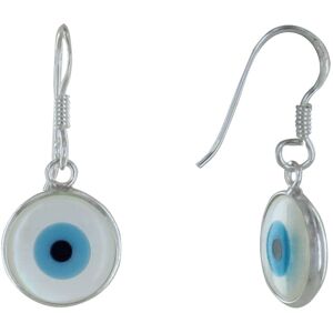 LES POULETTES BIJOUX Boucles d'Oreilles Argent Oeil de Nacre Ivoire