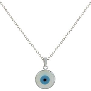 LES POULETTES BIJOUX Collier Argent Oeil de Nacre Ivoire