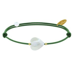 LES POULETTES BIJOUX Bracelet Petit Coeur de Nacre - Classics - Vert