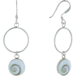 LES POULETTES BIJOUX Boucles d'Oreilles Argent Cercle et Oeil de Ste Lucie Rond