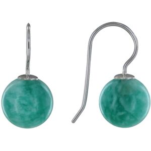 LES POULETTES BIJOUX Boucles d'Oreilles Argent Billes d'Amazonite