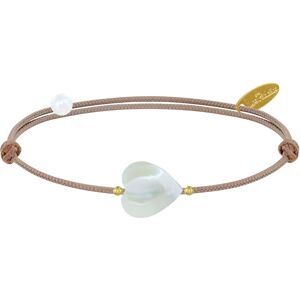 LES POULETTES BIJOUX Bracelet Petit Coeur de Nacre - Classics - Beige