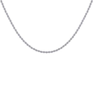 LES POULETTES BIJOUX Collier Argent Rhodie Mailles Corde