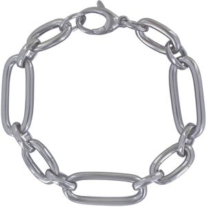 LES POULETTES BIJOUX Bracelet Argent Rhodié Petits et Longs Maillons Ovales