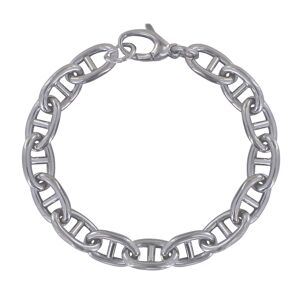 LES POULETTES BIJOUX Bracelet Argent Rhodié Maillons Marin