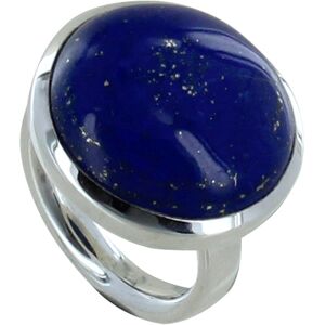 LES POULETTES BIJOUX Bague Argent Gros Rond de Lapis Lazuli