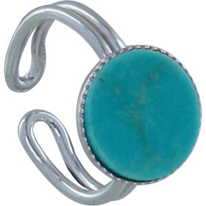 LES POULETTES BIJOUX Bague Argent Rond Dentele de Turquoise