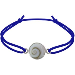 LES POULETTES BIJOUX Bracelet Lien Elastique Oeil de Sainte Lucie Rond - Bleu