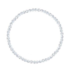 LES POULETTES BIJOUX Bracelet Argent Elastique Perles Facettees - taille 15 cm