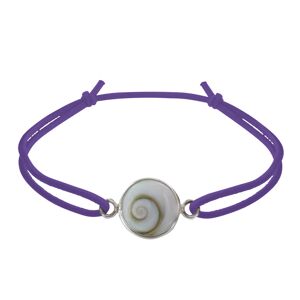 LES POULETTES BIJOUX Bracelet Lien Elastique Oeil de Sainte Lucie Rond - Violet