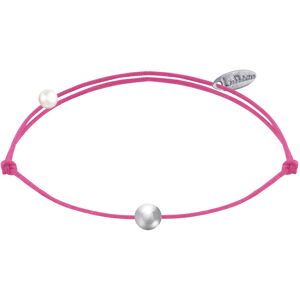 LES POULETTES BIJOUX Bracelet Lien Petite Perle Argent - Fuchsia