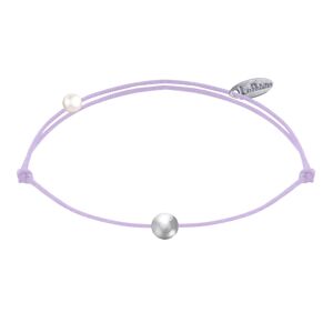 LES POULETTES BIJOUX Bracelet Lien Petite Perle Argent - Violet clair