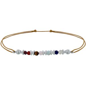 LES POULETTES BIJOUX Bracelet Lien Argent 7 Chakras - Or