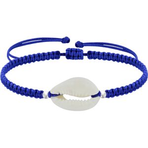 LES POULETTES BIJOUX Bracelet Argent Cauris Lien Tresse - Bleu