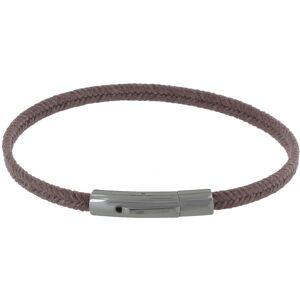 LES POULETTES BIJOUX Bracelet Homme Tresse en Coton Chocolat