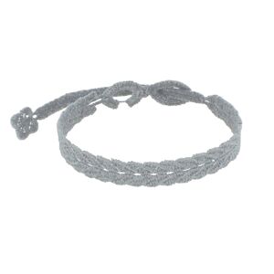 LES POULETTES BIJOUX Cruciani Bracelet Homme Dentelle Prosperite Gris Clair