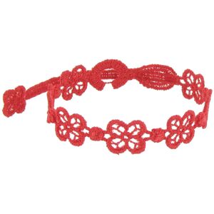 LES POULETTES BIJOUX Cruciani Bracelet Dentelle Happy Rouge Clair