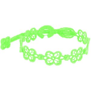 LES POULETTES BIJOUX Cruciani Bracelet Dentelle Happy Vert Fluo