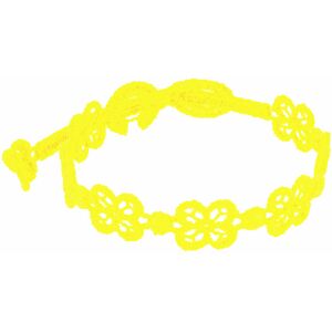 LES POULETTES BIJOUX Cruciani Bracelet Dentelle Happy Jaune Fluo