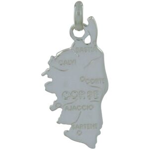 LES POULETTES BIJOUX Pendentif Argent Carte Corse