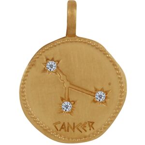 LES POULETTES BIJOUX Pendentif Plaque Or Constellation Cancer et Strass