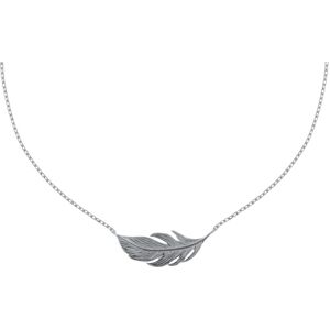 LES POULETTES BIJOUX Collier Argent Rhodie Petite Plume