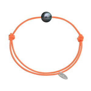 LES POULETTES BIJOUX Bracelet Lien Perle de Tahiti - Orange