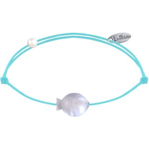 Bracelet Lien Petit Poisson en Nacre - Turquoise