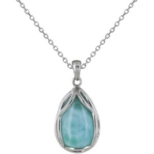 LES POULETTES BIJOUX Pendentif Argent Goutte Elfique de Larimar