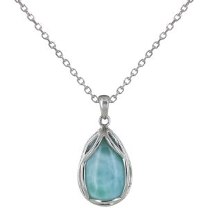 LES POULETTES BIJOUX Pendentif Argent Petite Goutte Elfique de Larimar