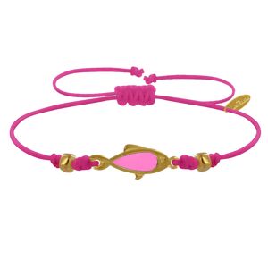 LES POULETTES BIJOUX Bracelet Lien Poisson en Laiton Dore Translucide