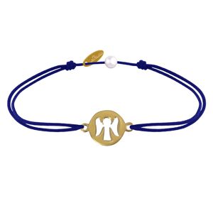 LES POULETTES BIJOUX Bracelet Lien Mon Ange Plaque Or - Classics - Bleu