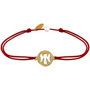 LES POULETTES BIJOUX Bracelet Lien Mon Ange Plaque Or - Classics - Rouge