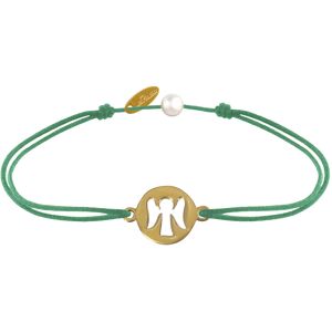 LES POULETTES BIJOUX Bracelet Lien Mon Ange Plaque Or - Classics - Vert