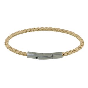 LES POULETTES BIJOUX Bracelet Femme Cuir Tréssé Rond 18cm -