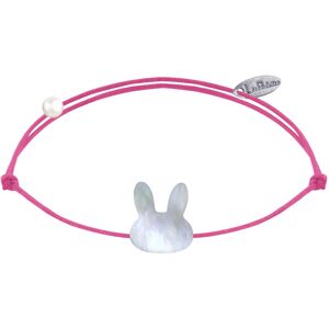 LES POULETTES BIJOUX Bracelet Lien Tete de Lapin en Nacre - Fuchsia