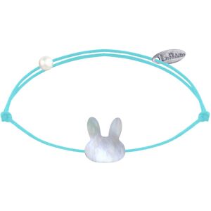 LES POULETTES BIJOUX Bracelet Lien Tête de Lapin en Nacre - Turquoise