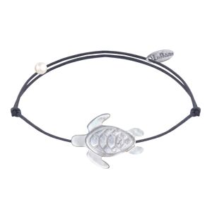 LES POULETTES BIJOUX Bracelet Lien Tortue en Nacre - Gris