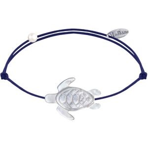 LES POULETTES BIJOUX Bracelet Lien Tortue en Nacre - Bleu Navy