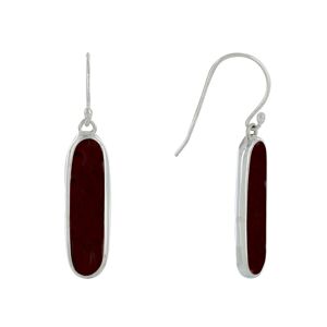 Boucles d'Oreilles Argent Rectangle Ovale de Nacre