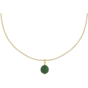 LES POULETTES BIJOUX Collier Plaque Or Pendentif Perle de Jade